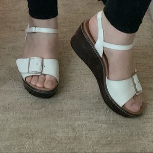 Dansko Georgie Leather Ankle Strap Platform Sandal